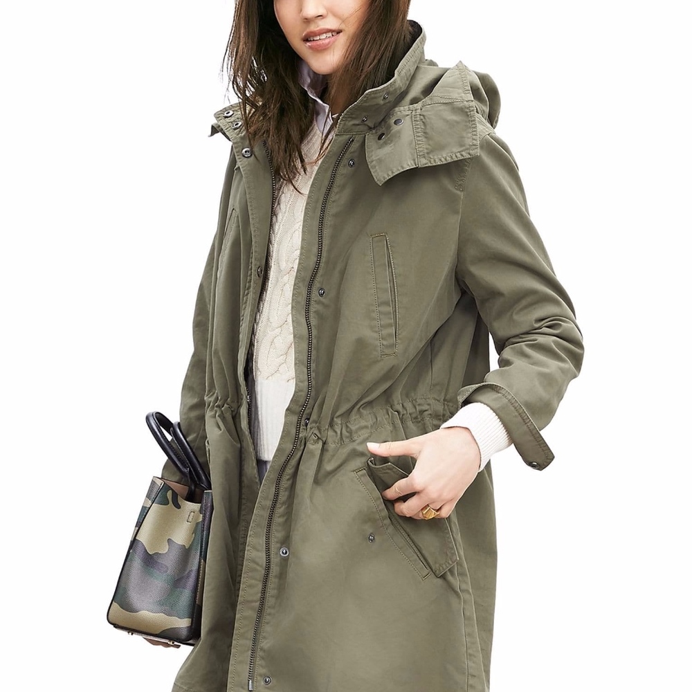 Banana Republic  anorak oversized military parka